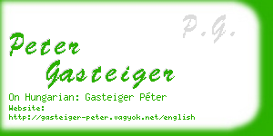 peter gasteiger business card